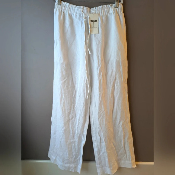 Tyler Boe Po Linen Wide Leg Pants XL NWT - Picture 2 of 9